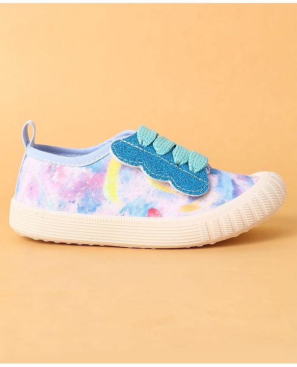 Cute Walk by Babyhug Slip On Casual Shoes with Marble Design & Glitter Detailing - Blue