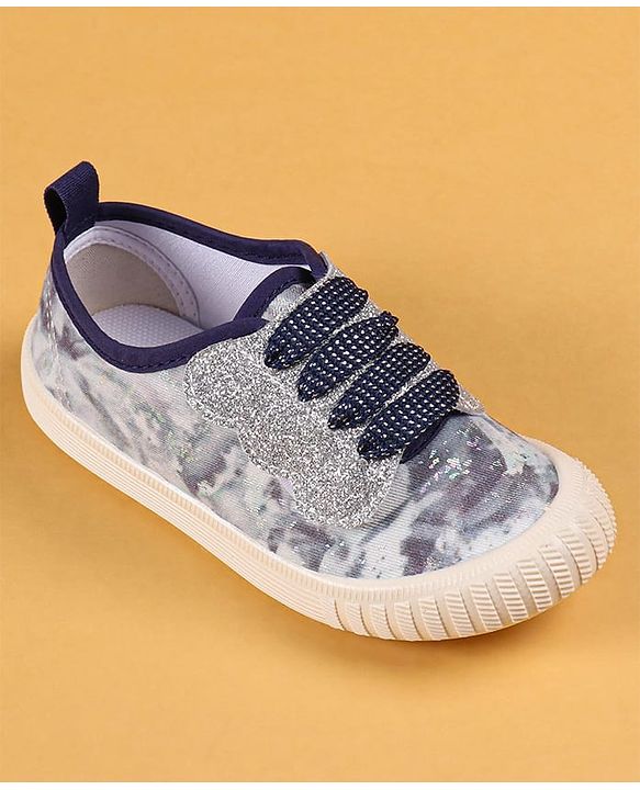 Cute Walk by Babyhug Slip On Casual Shoes with Marble Design & Glitter Detailing - Blue
