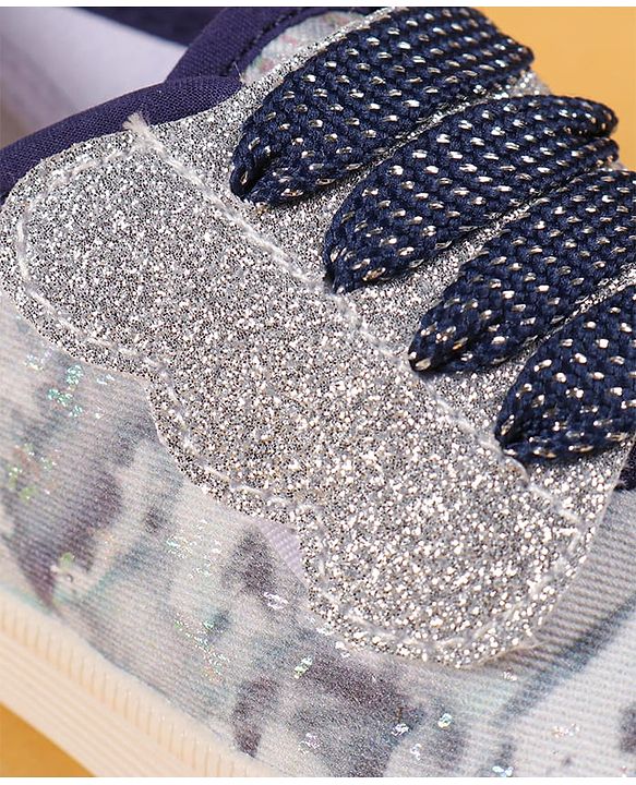 Cute Walk by Babyhug Slip On Casual Shoes with Marble Design & Glitter Detailing - Blue