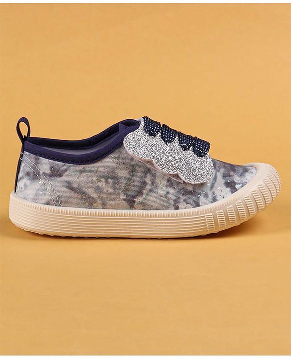 Cute Walk by Babyhug Slip On Casual Shoes with Marble Design & Glitter Detailing - Blue