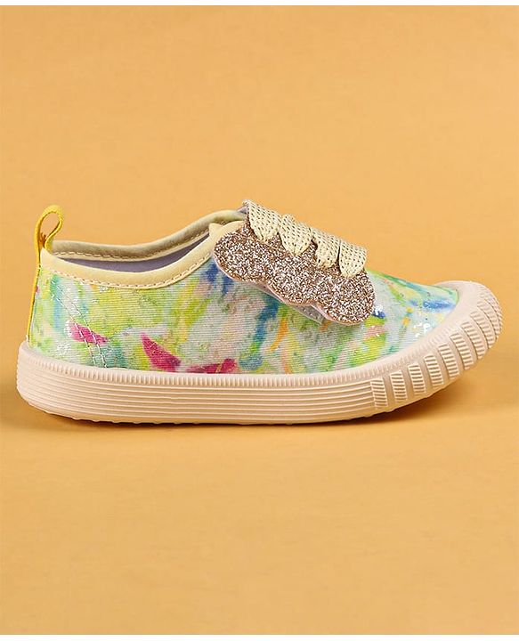 Cute Walk by Babyhug Slip On Casual Shoes with Marble Design & Glitter Detailing - Blue