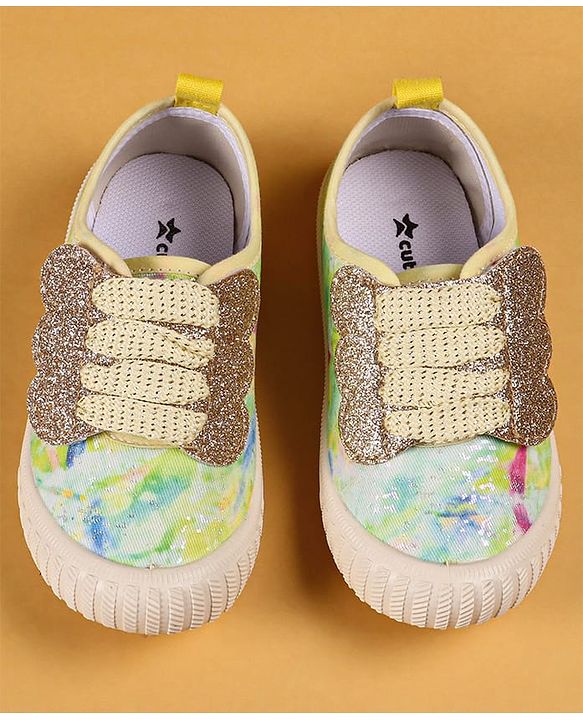 Cute Walk by Babyhug Slip On Casual Shoes with Marble Design & Glitter Detailing - Blue