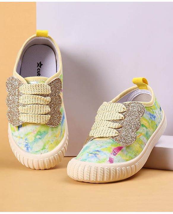 Cute Walk by Babyhug Slip On Casual Shoes with Marble Design & Glitter Detailing - Blue
