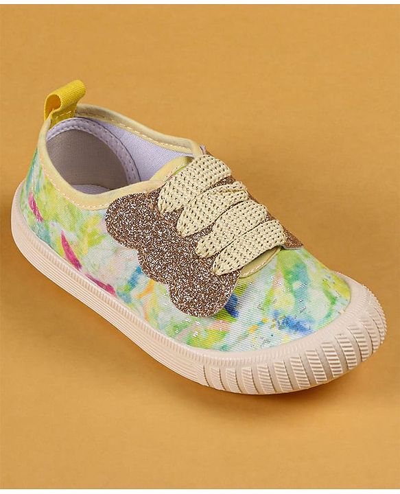 Cute Walk by Babyhug Slip On Casual Shoes with Marble Design & Glitter Detailing - Blue