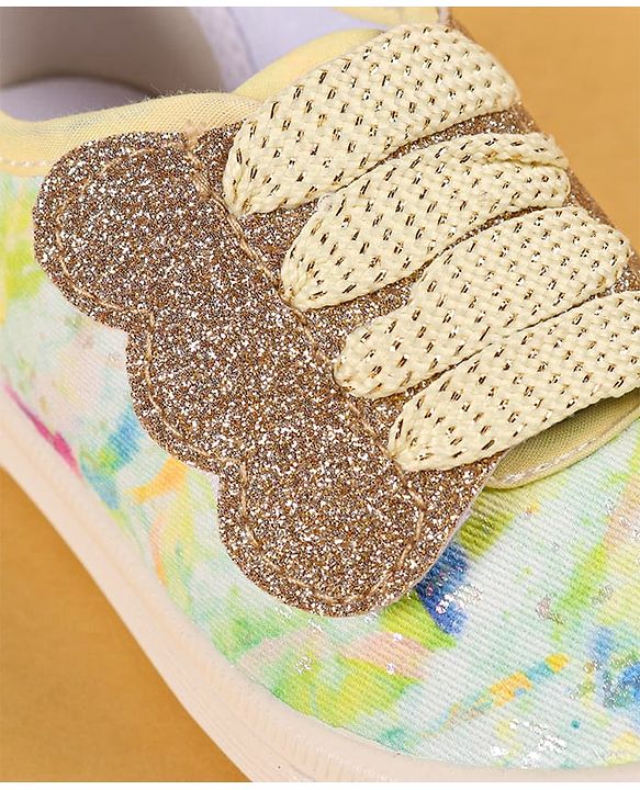 Cute Walk by Babyhug Slip On Casual Shoes with Marble Design & Glitter Detailing - Blue
