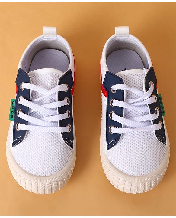 Cute Walk by Babyhug Lace Up Closure Casual Shoes with Colour Block Design - Yellow