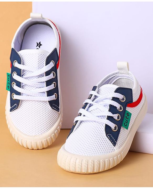 Cute Walk by Babyhug Lace Up Closure Casual Shoes with Colour Block Design - Yellow