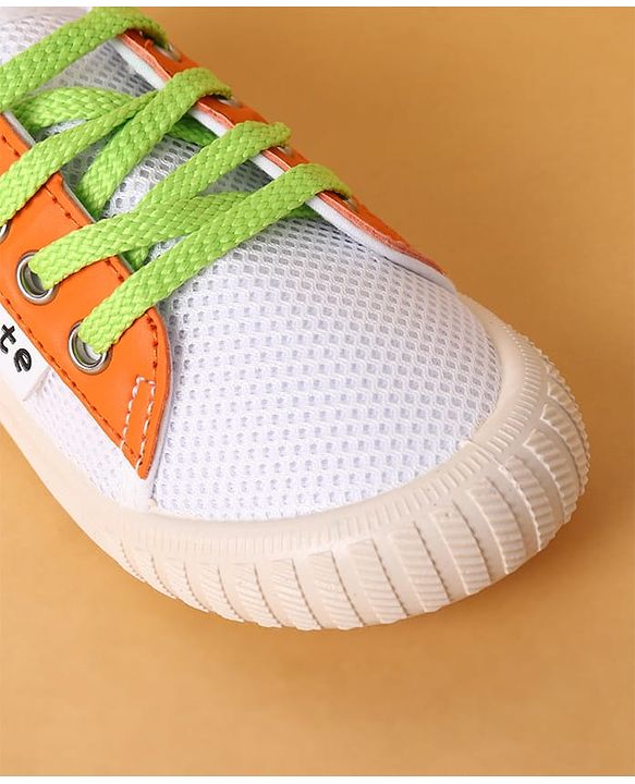 Cute Walk by Babyhug Lace Up Closure Casual Shoes with Colour Block Design - Yellow