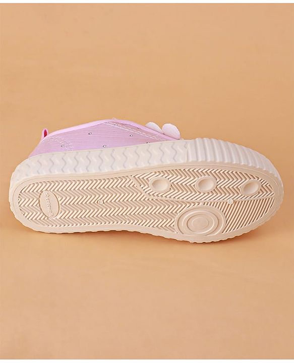 Cute Walk by Babyhug Slip on Casual Shoes with Floral Applique - Light Green