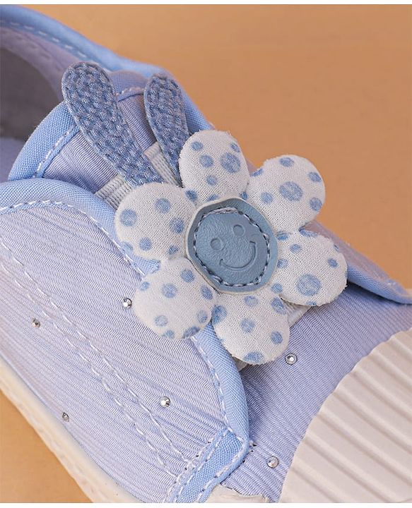 Cute Walk by Babyhug Slip on Casual Shoes with Floral Applique - Light Green
