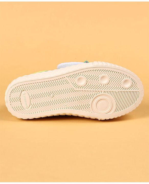 Cute Walk by Babyhug Casual Shoes with Velcro Closure & Bow Applique - Green & Orange