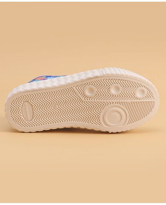 Cute Walk by Babyhug Lace up Closure Casual Shoes with Floral Print - Blue