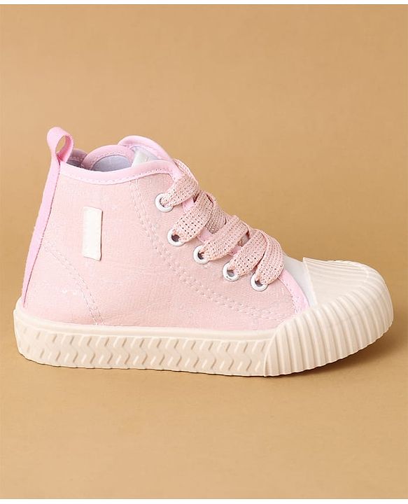 Cute Walk by Babyhug Lace Up Casual Shoes - Pink