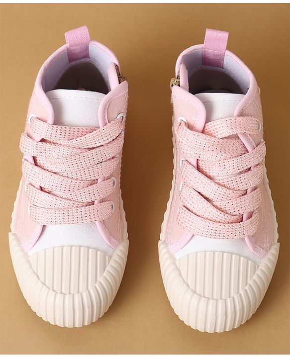 Cute Walk by Babyhug Lace Up Casual Shoes - Pink