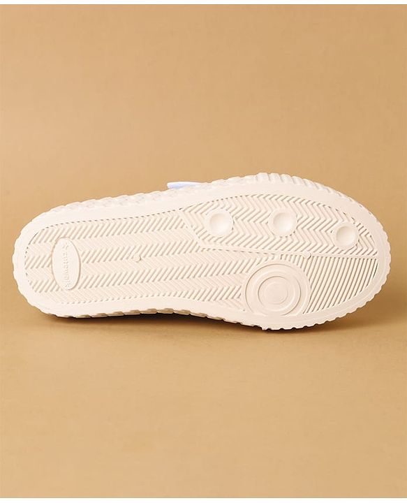 Cute Walk by Babyhug Velcro Closure Casual Shoes with Heart Sequin Detailing - Light Yellow