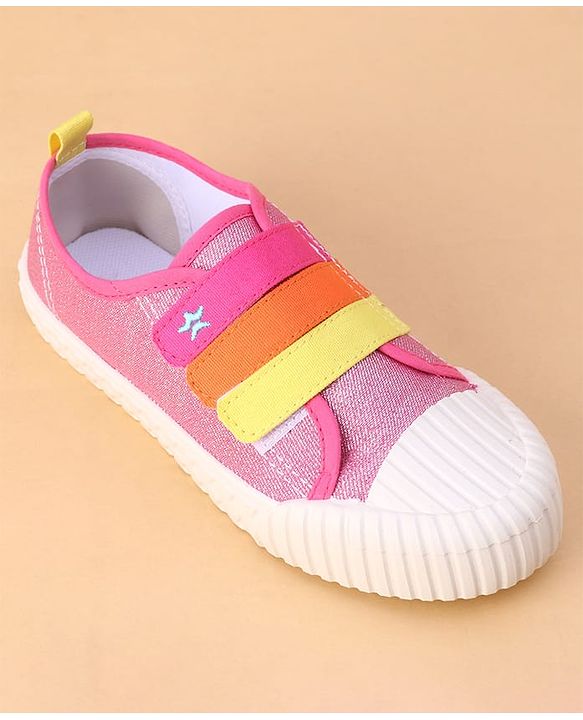 Cute Walk by Babyhug Velcro Closure Casual Shoes - Fuchsia
