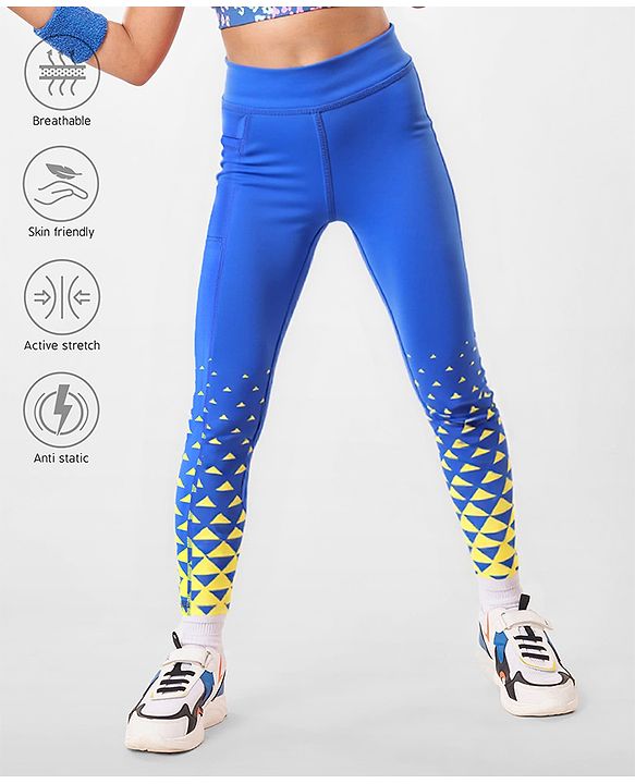 Pine Active Full Length Super Stretch Leggings - Blue