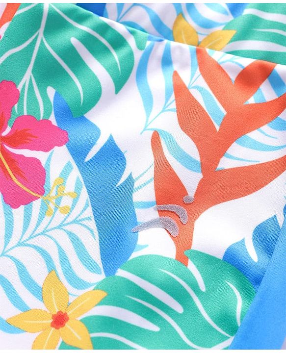 Pine Active Full Length Super Stretch Leggings Tropical Print - Blue