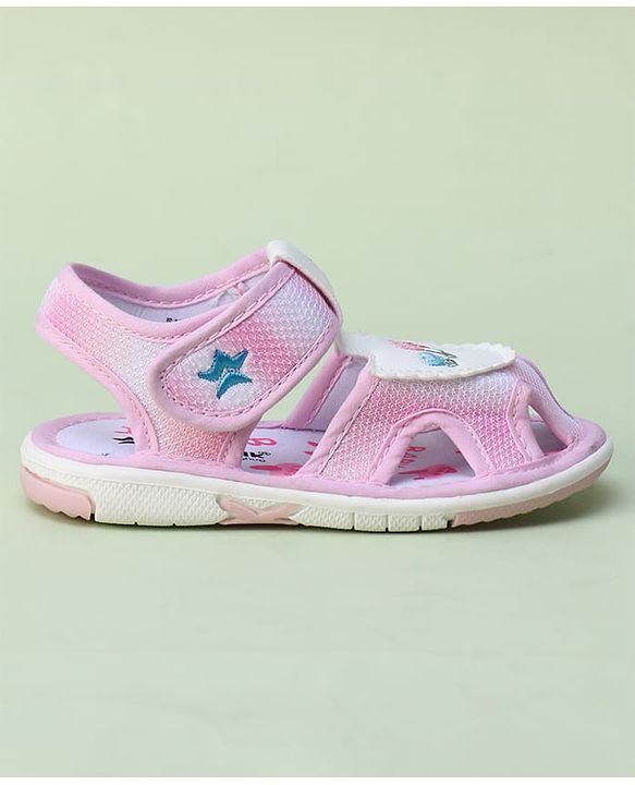Cute Walk by Babyhug Sandals With Velcro Closure Floral Print - Pink