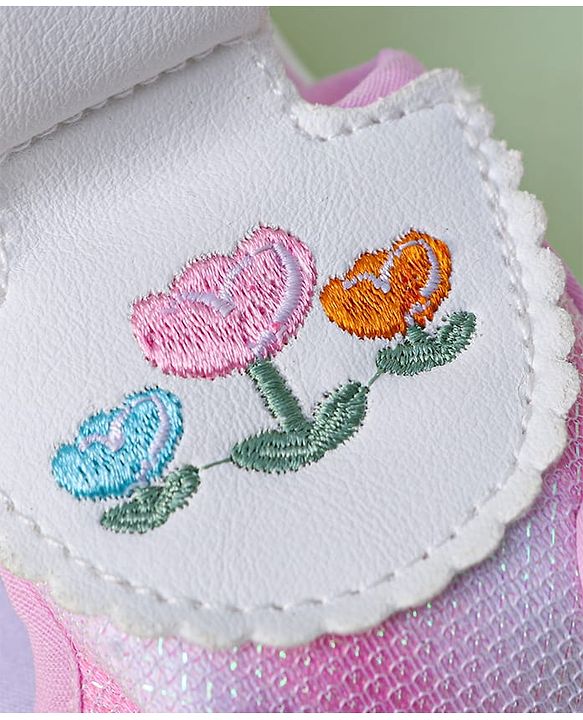 Cute Walk by Babyhug Sandals With Velcro Closure Floral Print - Pink