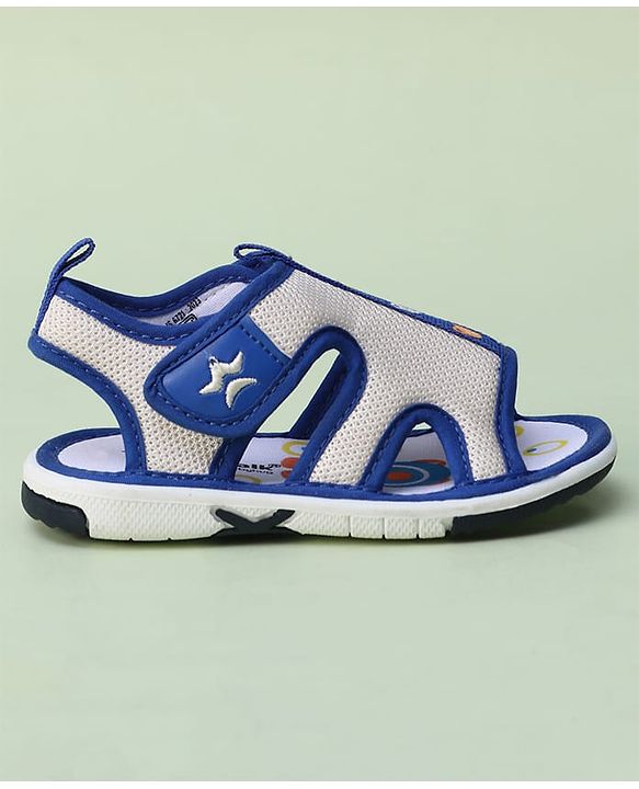 Cute Walk by Babyhug Animal Printed Sandals With Velcro Closure - Blue