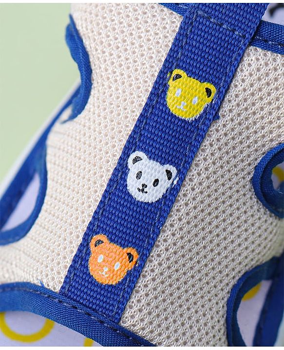 Cute Walk by Babyhug Animal Printed Sandals With Velcro Closure - Blue