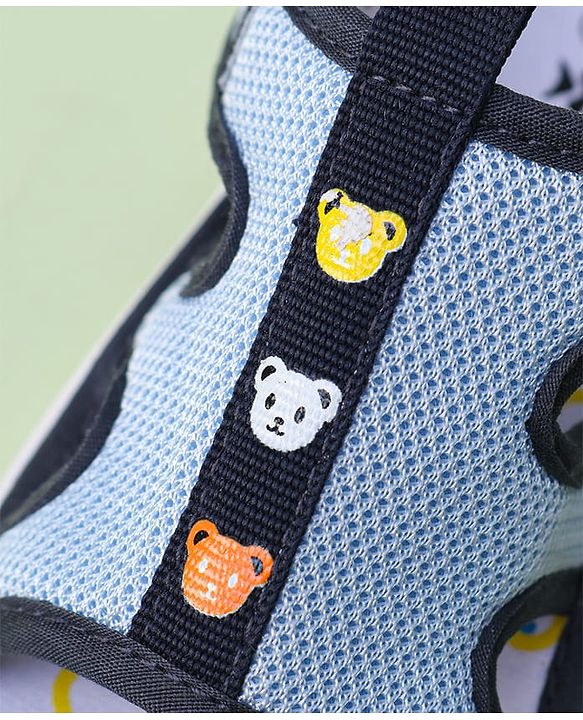 Cute Walk by Babyhug Animal Printed Sandals With Velcro Closure - Blue