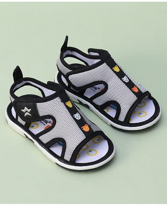 Cute Walk by Babyhug Animal Printed Sandals With Velcro Closure - Blue