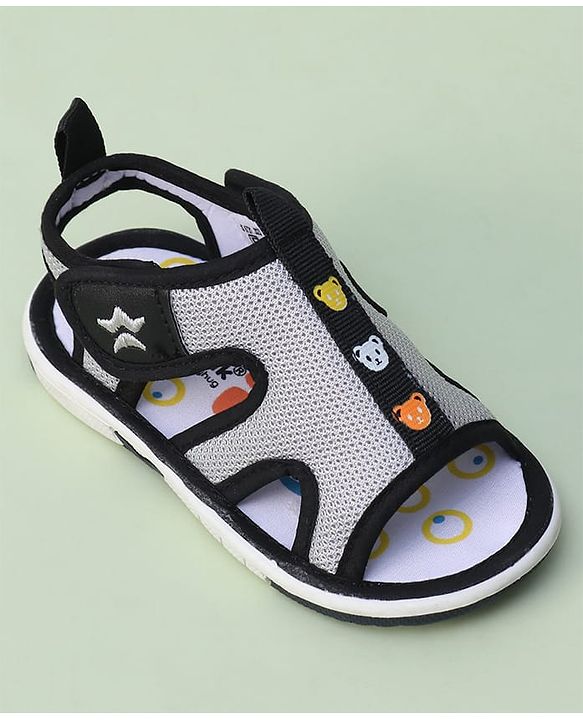 Cute Walk by Babyhug Animal Printed Sandals With Velcro Closure - Blue