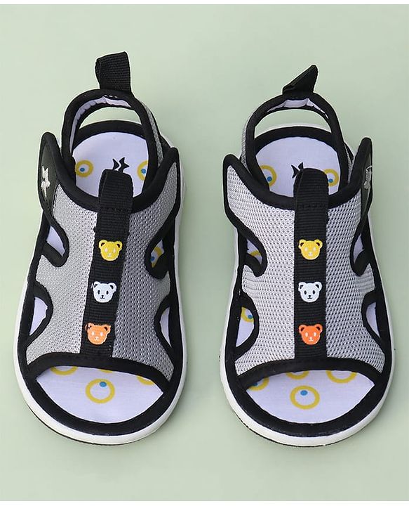 Cute Walk by Babyhug Animal Printed Sandals With Velcro Closure - Blue