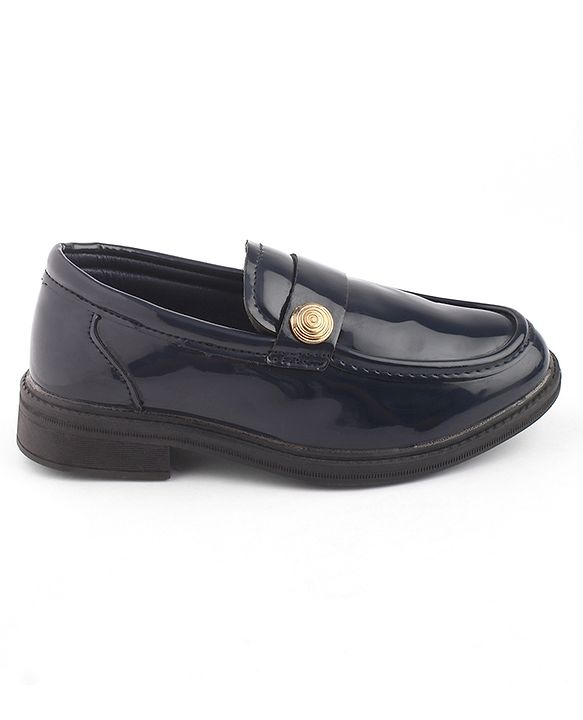 Cute Walk by Babyhug Loafers with Applique - Black