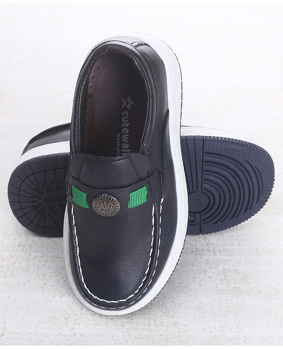 Cute Walk by Babyhug Slip On 3D Applique Loafers - Black