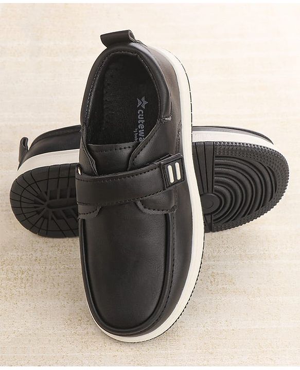 Cute Walk by Babyhug Velcro Closure Formal Shoes - Black