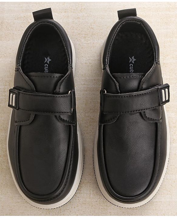 Cute Walk by Babyhug Velcro Closure Formal Shoes - Black