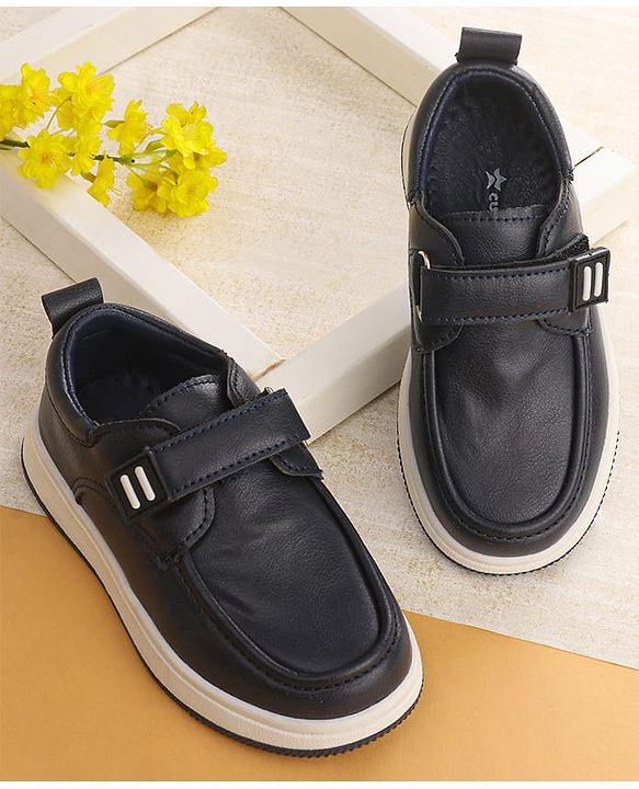 Cute Walk by Babyhug Velcro Closure Formal Shoes - Black