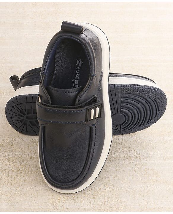 Cute Walk by Babyhug Velcro Closure Formal Shoes - Black