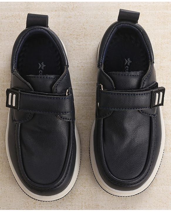 Cute Walk by Babyhug Velcro Closure Formal Shoes - Black