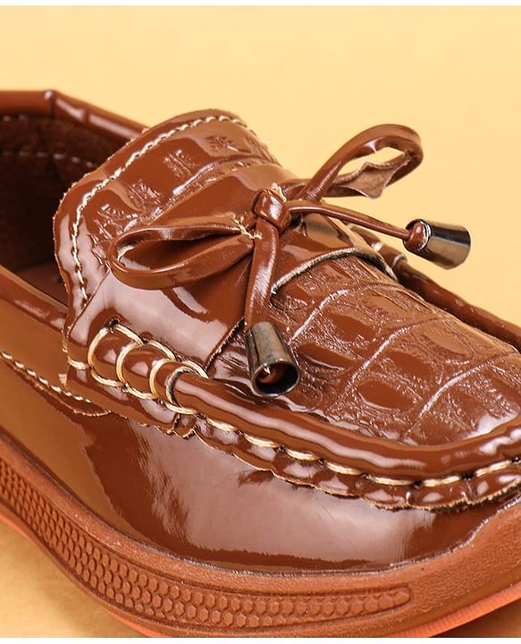 Cute Walk by Babyhug Slip On Loafers With Lace Applique - Navy Blue