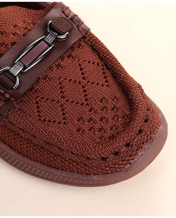 Cute Walk by Babyhug Slip On Solid Loafers - Brown