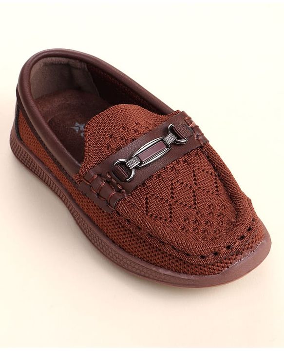 Cute Walk by Babyhug Slip On Solid Loafers - Brown