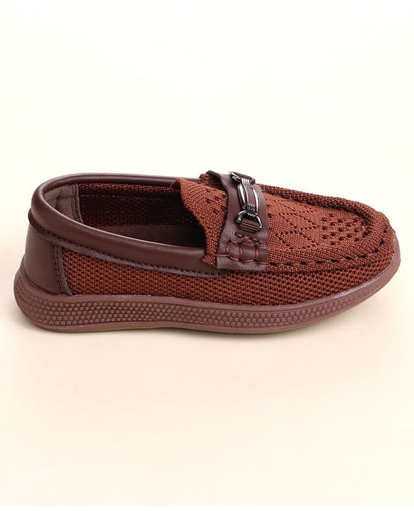 Cute Walk by Babyhug Slip On Solid Loafers - Brown