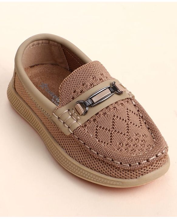 Cute Walk by Babyhug Slip On Solid Loafers - Brown