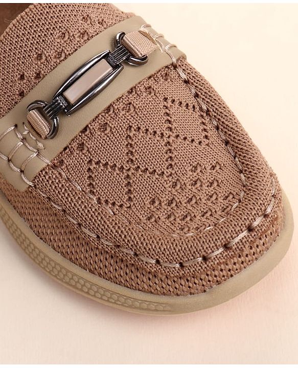 Cute Walk by Babyhug Slip On Solid Loafers - Brown