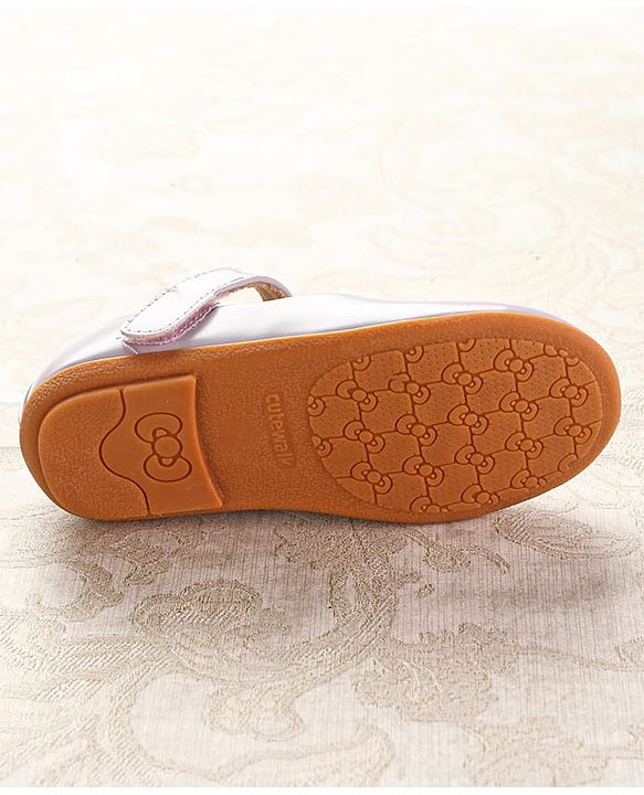 Cute Walk by Babyhug Ballerinas with Velcro Closure & Butterfly Applique  - Beige