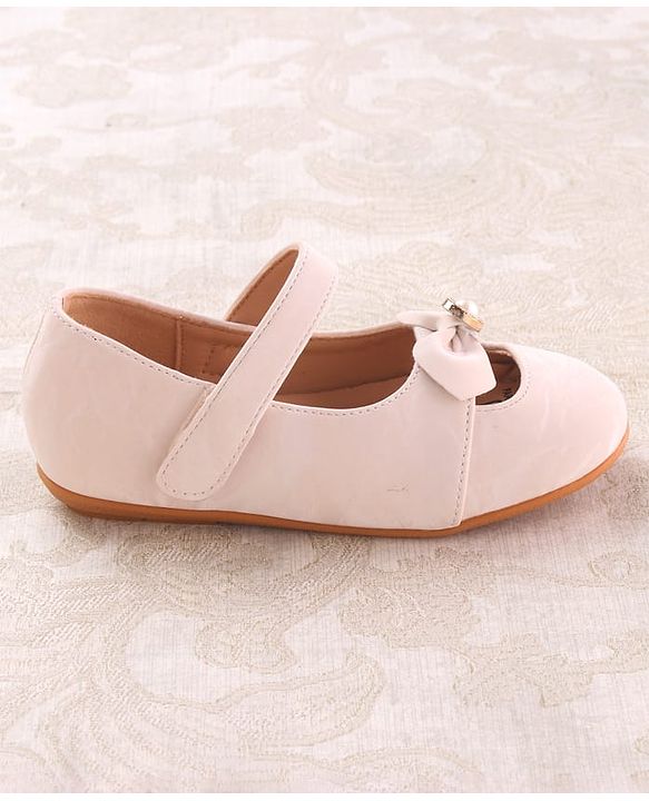 Cute Walk by Babyhug Velcro Closure Ballerina with Bow Applique - Blue