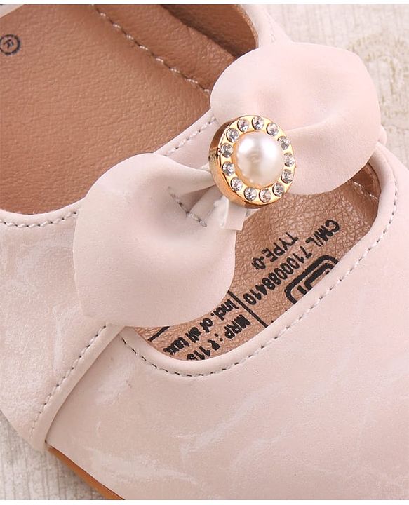 Cute Walk by Babyhug Velcro Closure Ballerina with Bow Applique - Blue