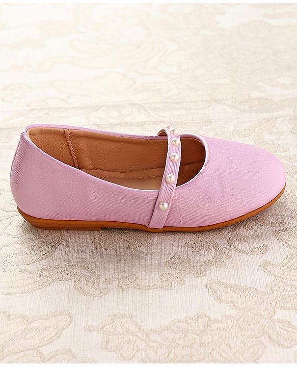 Cute Walk by Babyhug Slip On Ballerina with Pearl Detailing - Beige