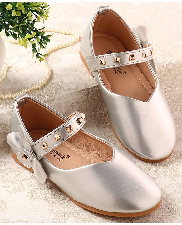 Cute Walk by Babyhug Studded Sandals with Buckle Closure - Golden main image 0