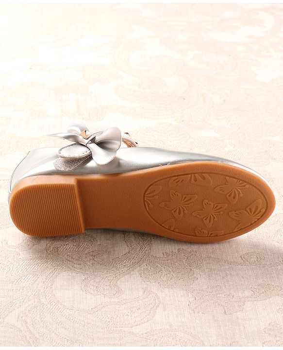 Cute Walk by Babyhug Ballerina with Velcro Closure & Applique - Silver