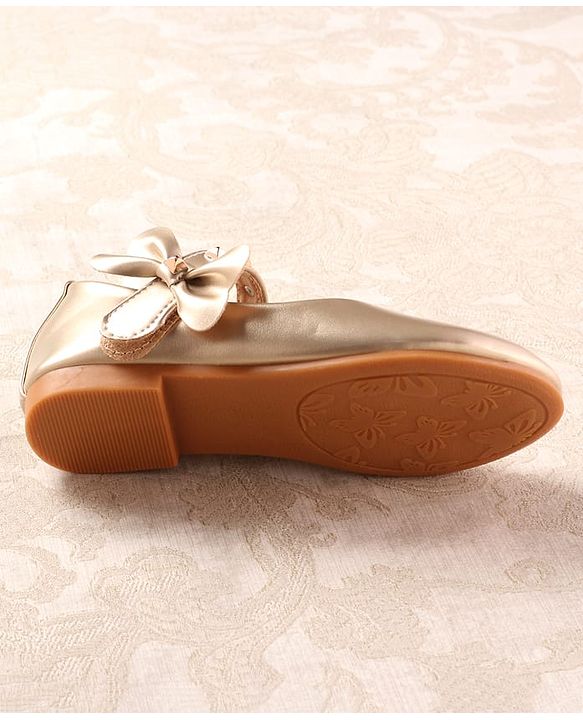 Cute Walk by Babyhug Ballerina with Velcro Closure & Applique - Golden